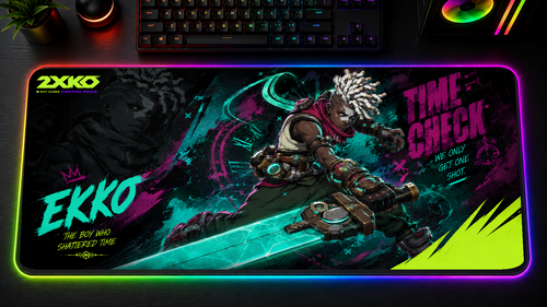 2XKO inspired XXL gaming mouse pad 05 LED RGB version, 3 mm thick