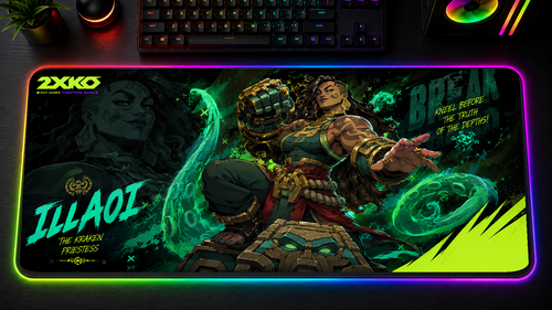 2XKO inspired XXL gaming mouse pad 06 LED RGB version, 3 mm thick
