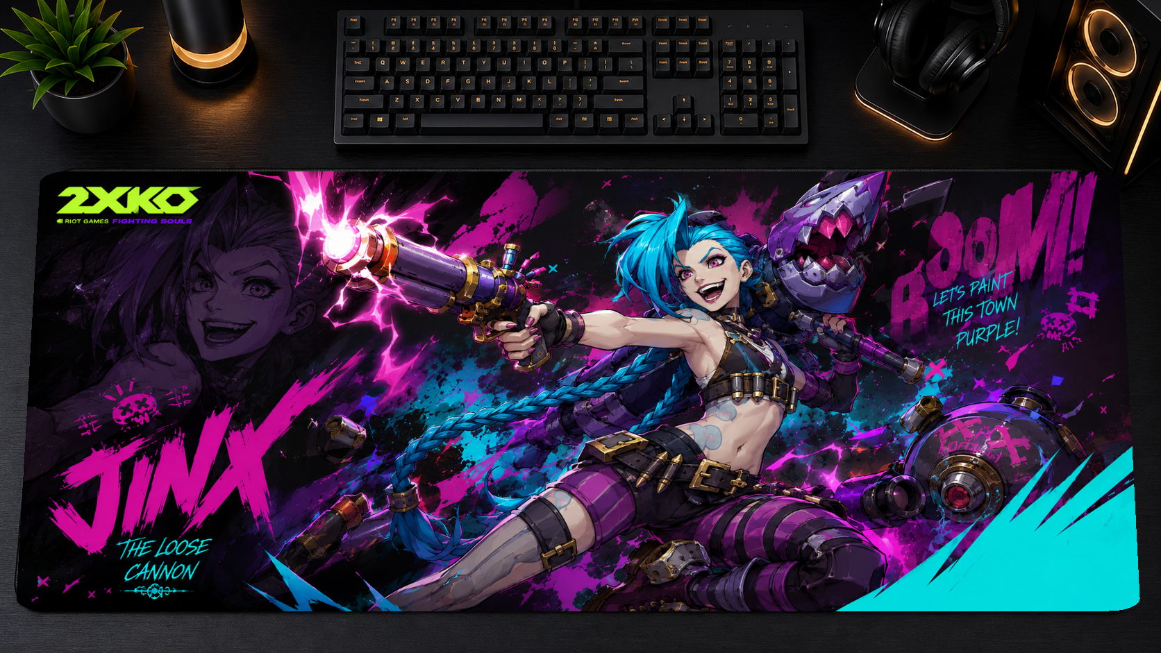 2XKO inspired XXL gaming mouse pad 07 Non-LED version, 3 mm thick