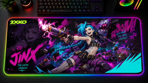 2XKO inspired XXL gaming mouse pad 07 LED RGB version, 3 mm thick