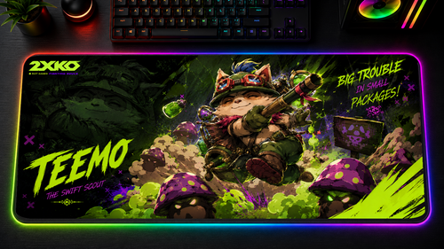 2XKO inspired XXL gaming mouse pad 08 LED RGB version, 3 mm thick