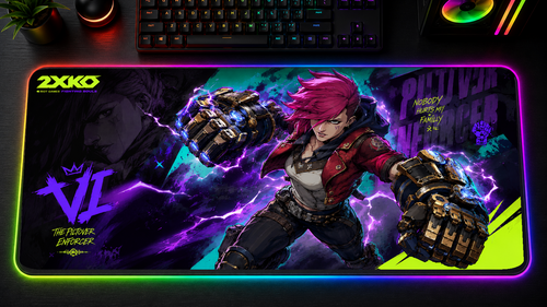 2XKO inspired XXL gaming mouse pad 09 LED RGB version, 3 mm thick