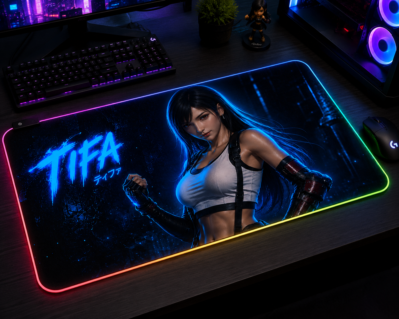 Final Fantasy VII Inspired XXL Gaming Mouse Pad 02 LED