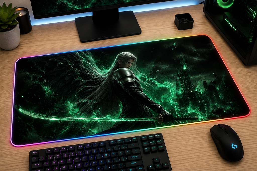 Final Fantasy VII Inspired XXL Gaming Mouse Pad 18 LED