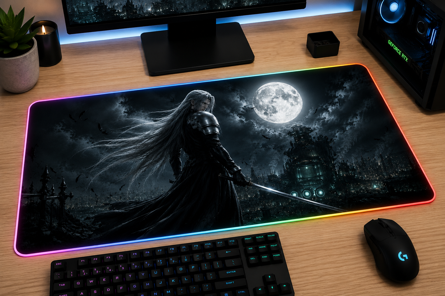 Final Fantasy VII Inspired XXL Gaming Mouse Pad 19 LED