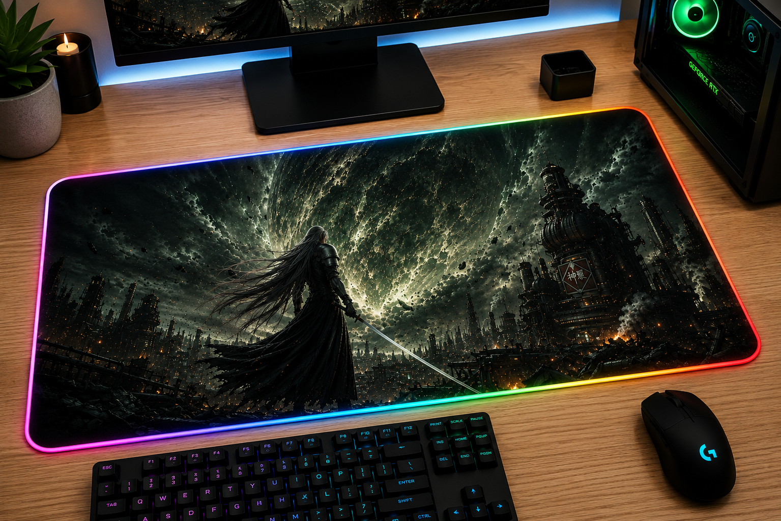 Final Fantasy VII Inspired XXL Gaming Mouse Pad 20 LED