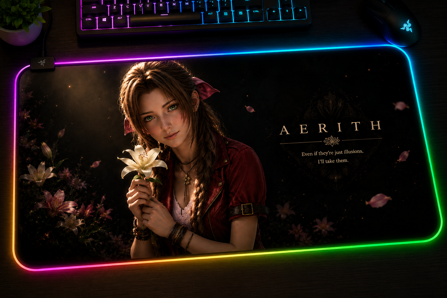 Final Fantasy VII Inspired XXL Gaming Mouse Pad 26 LED