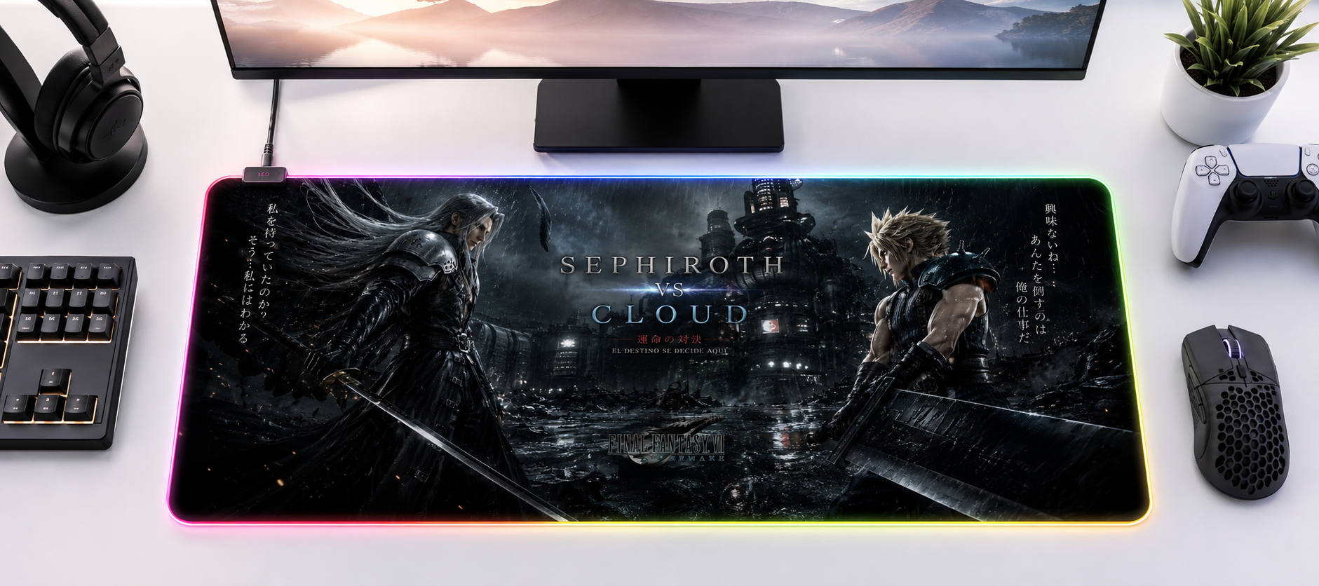 Final Fantasy VII Inspired XXL Gaming Mouse Pad 31 LED
