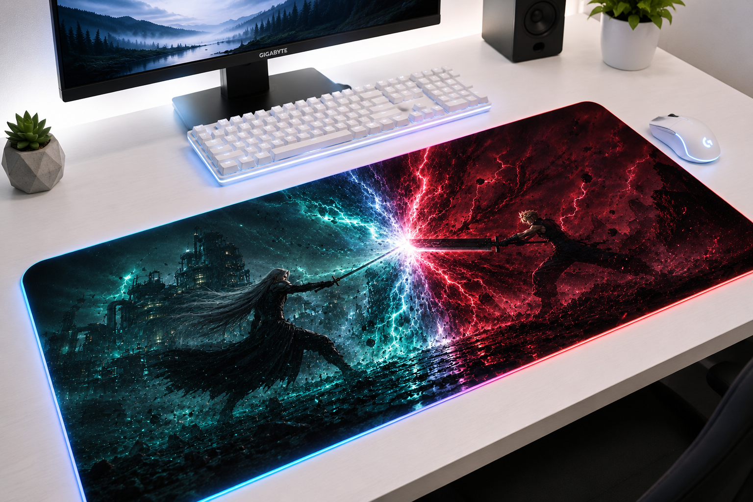 Final Fantasy VII Inspired XXL Gaming Mouse Pad 37 LED