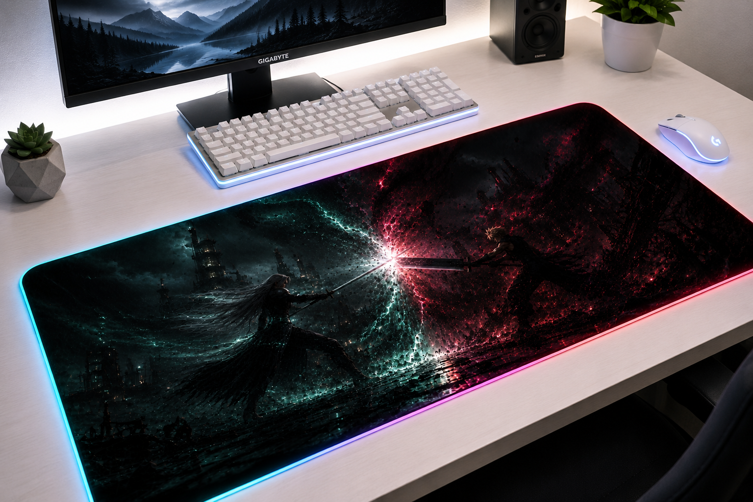 Final Fantasy VII Inspired XXL Gaming Mouse Pad 38 LED