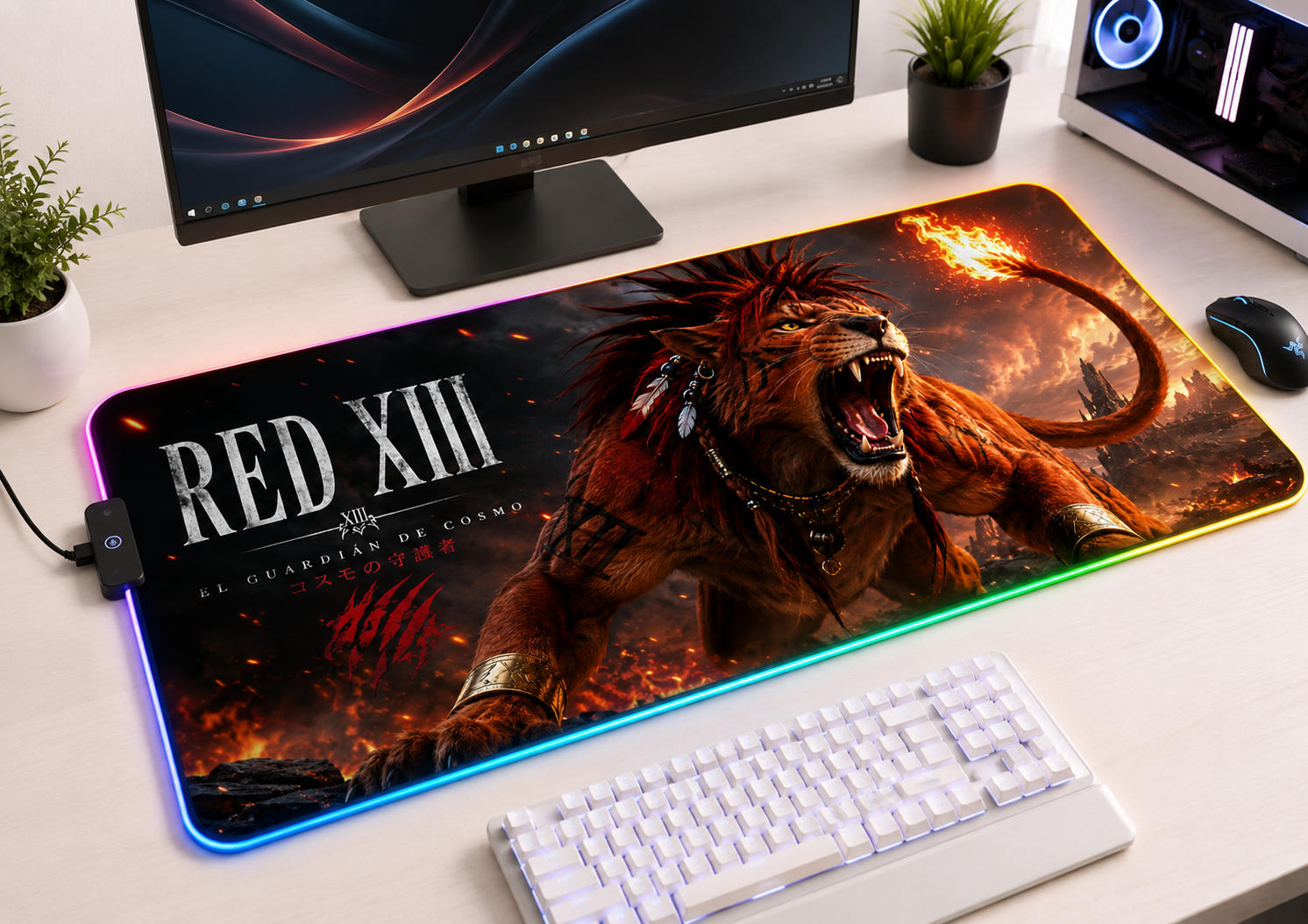 Final Fantasy VII Inspired XXL Gaming Mouse Pad 41 LED