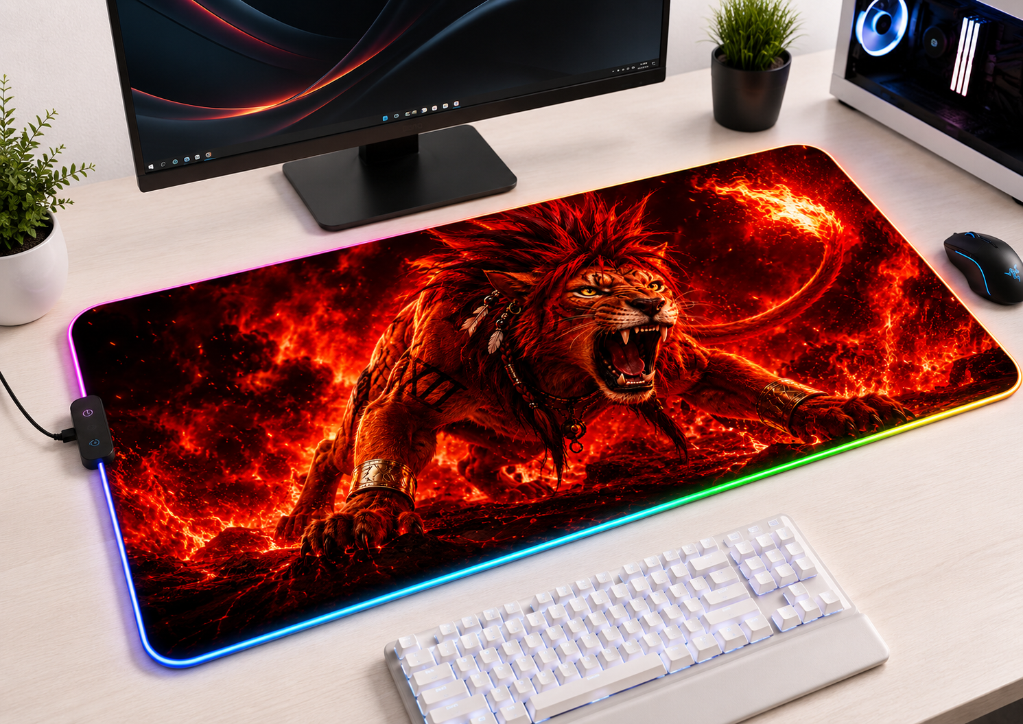 Final Fantasy VII Inspired XXL Gaming Mouse Pad 42 LED