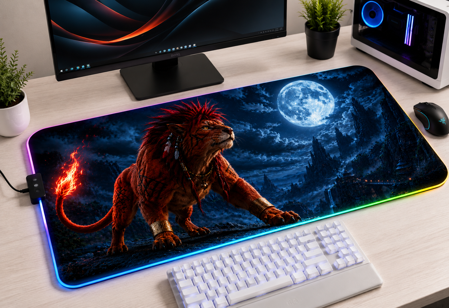 Final Fantasy VII Inspired XXL Gaming Mouse Pad 44 LED