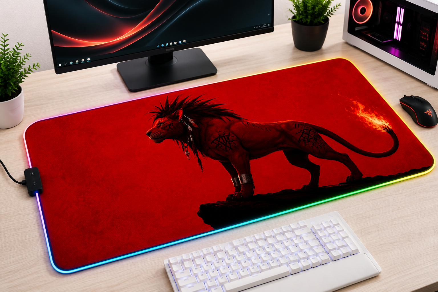 Final Fantasy VII Inspired XXL Gaming Mouse Pad 45 LED
