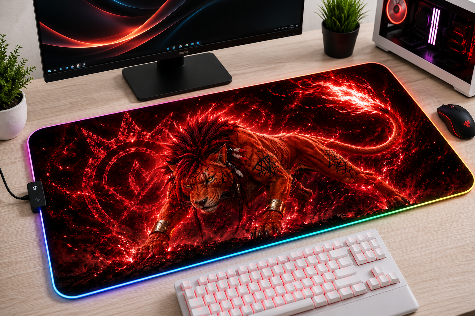 Final Fantasy VII Inspired XXL Gaming Mouse Pad 46 LED
