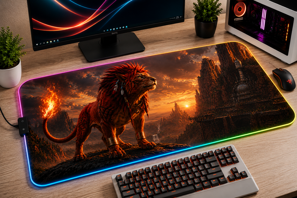Final Fantasy VII Inspired XXL Gaming Mouse Pad 48 LED