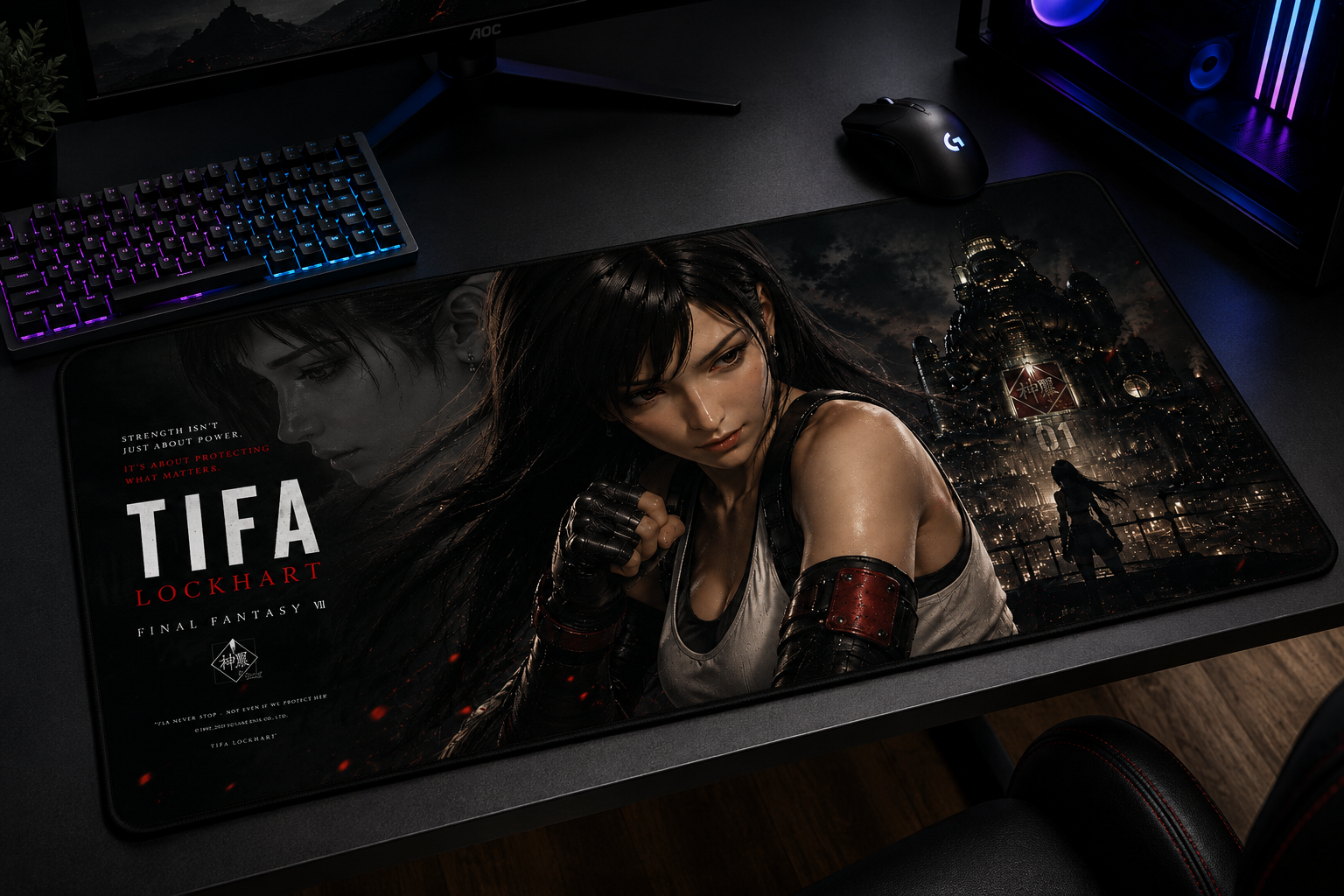 Final Fantasy VII Inspired XXL Gaming Mouse Pad 08 Non-LED