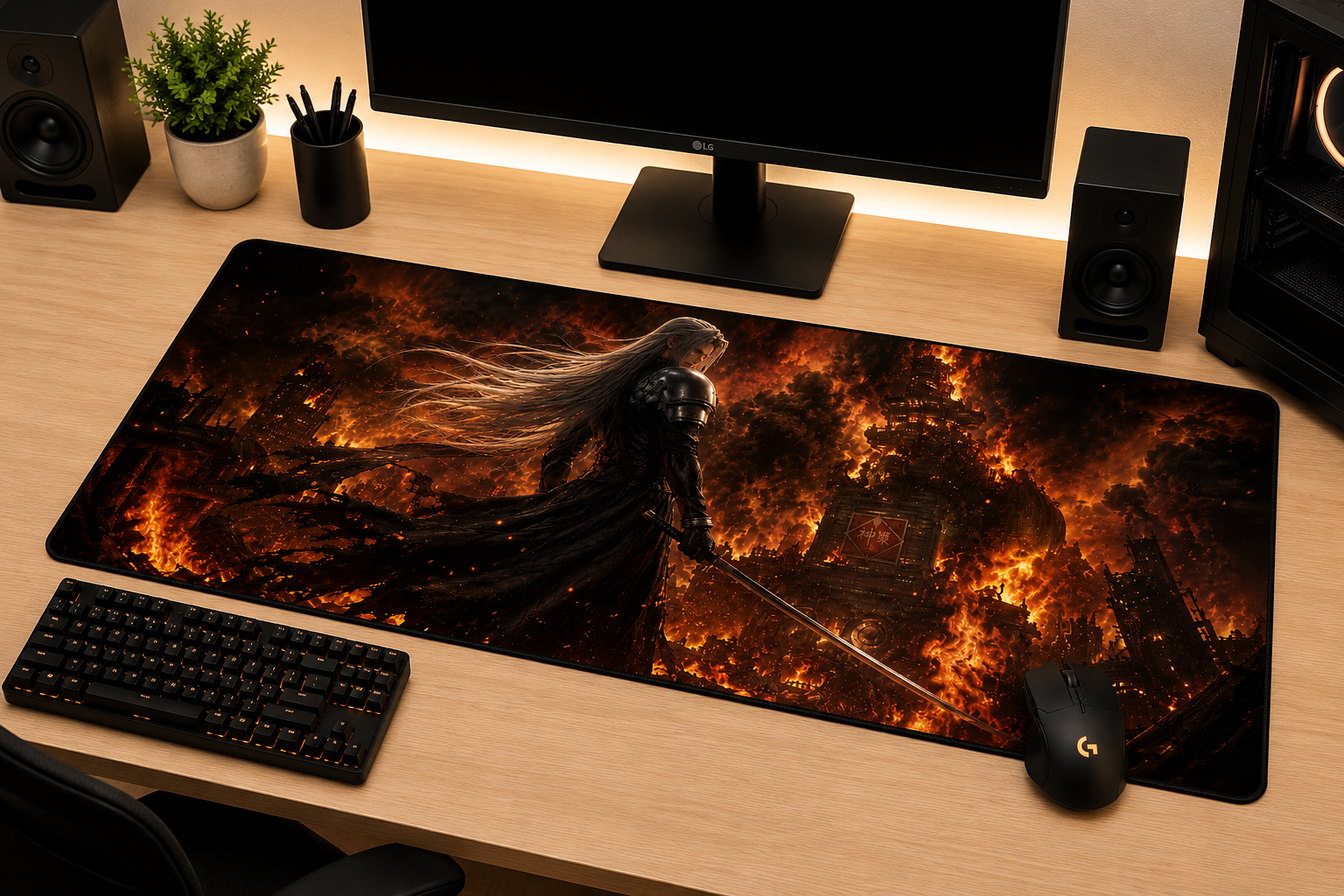 Final Fantasy VII Inspired XXL Gaming Mouse Pad 16 Non-LED
