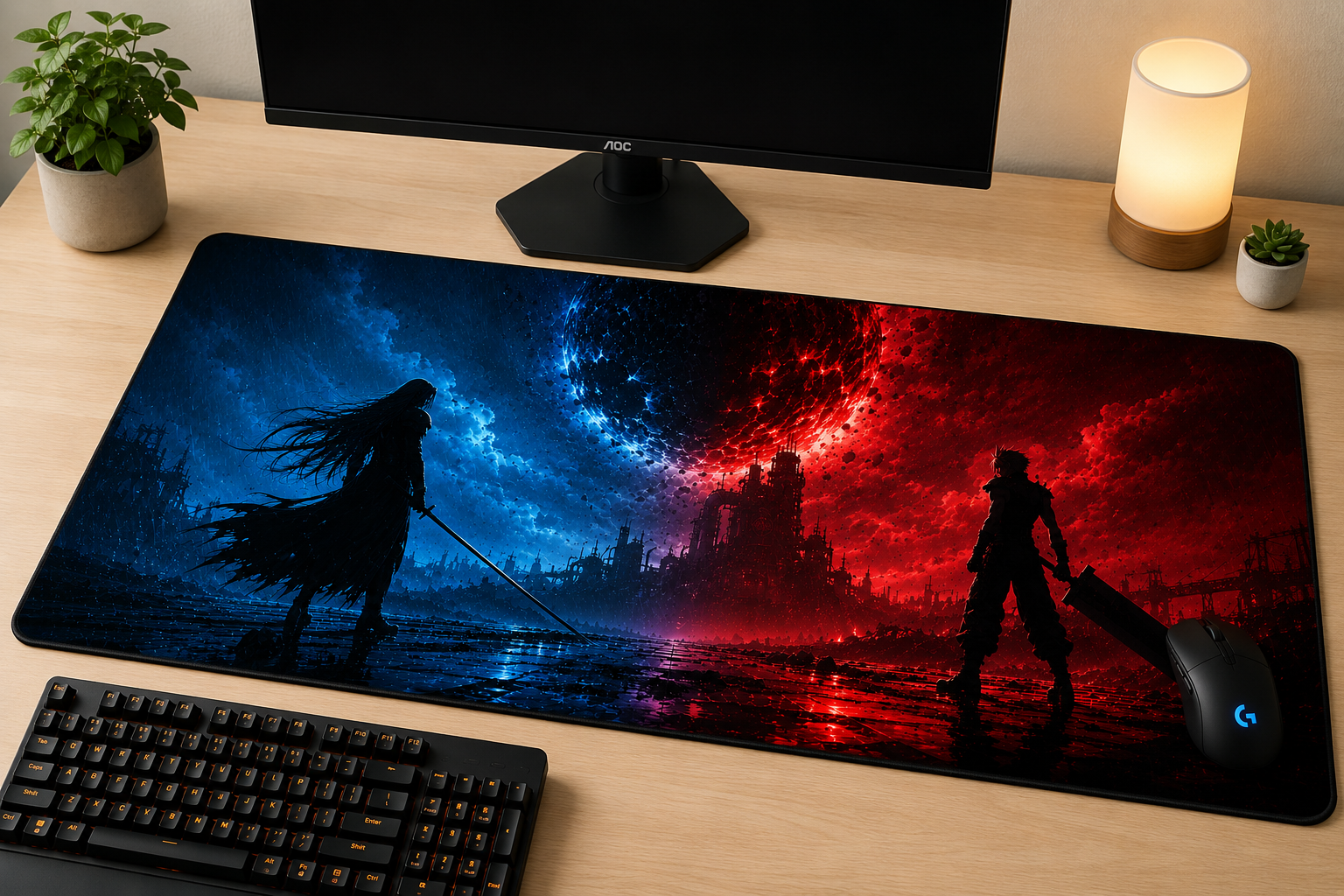 Final Fantasy VII Inspired XXL Gaming Mouse Pad 36 Non-LED
