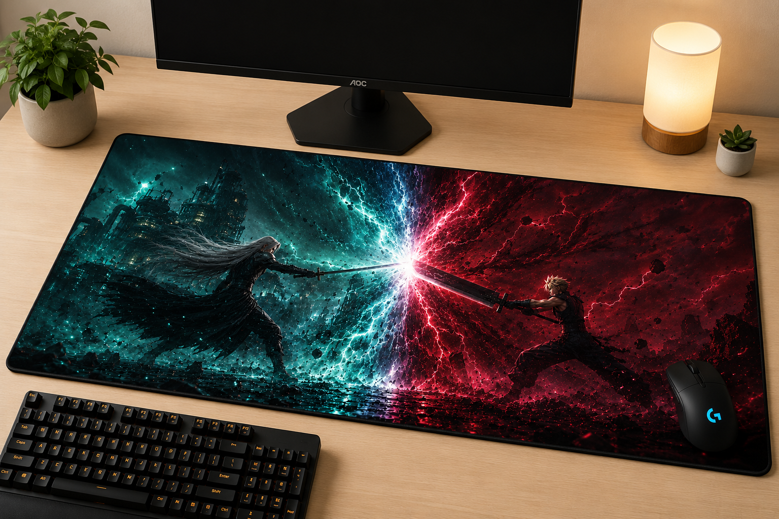 Final Fantasy VII Inspired XXL Gaming Mouse Pad 37 Non-LED