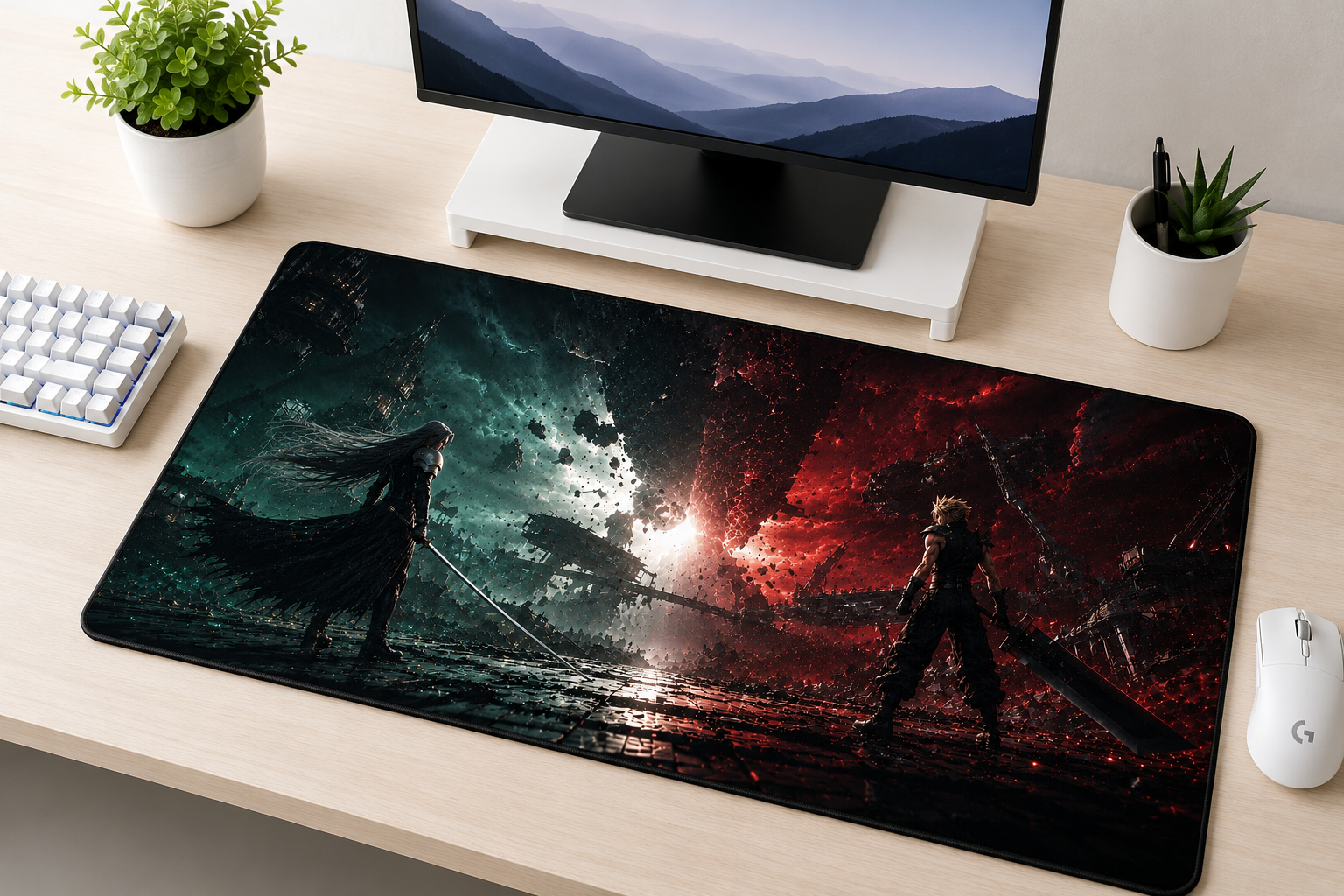 Final Fantasy VII Inspired XXL Gaming Mouse Pad 40 Non-LED