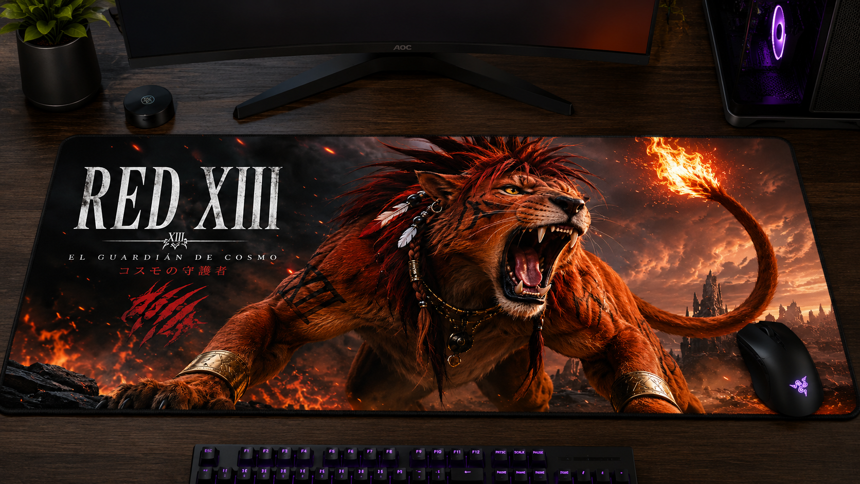 Final Fantasy VII Inspired XXL Gaming Mouse Pad 41 Non-LED