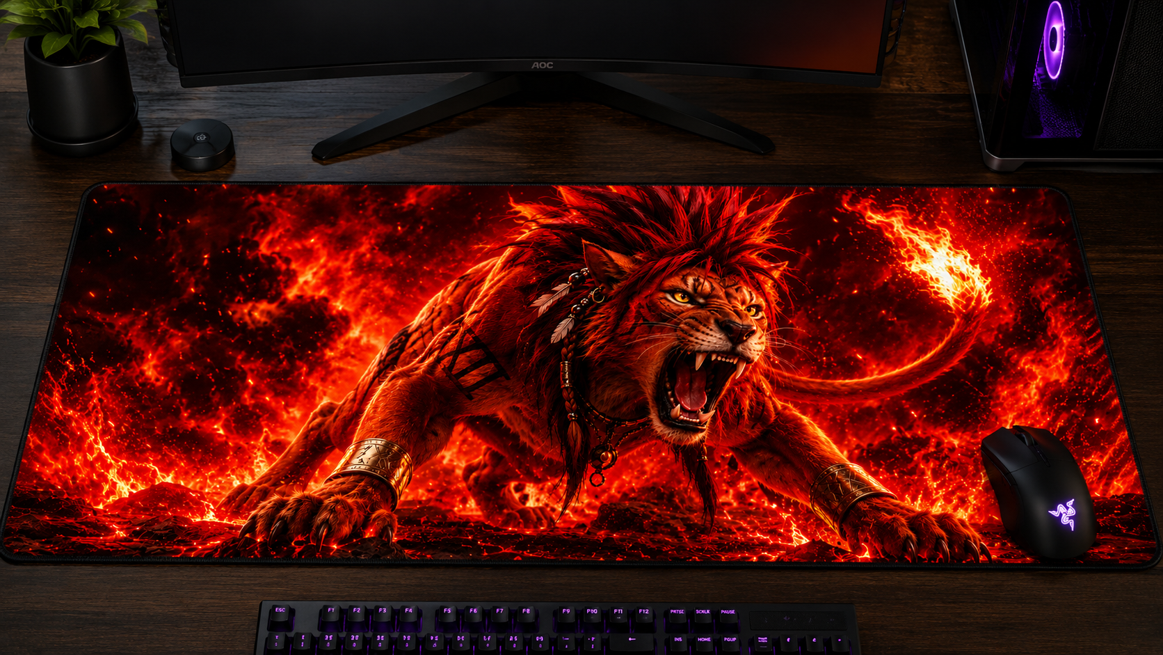Final Fantasy VII Inspired XXL Gaming Mouse Pad 42 Non-LED