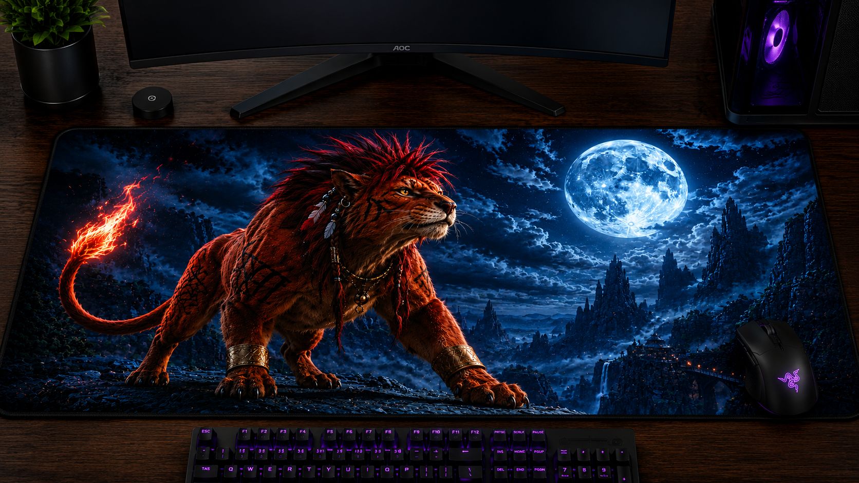 Final Fantasy VII Inspired XXL Gaming Mouse Pad 44 Non-LED