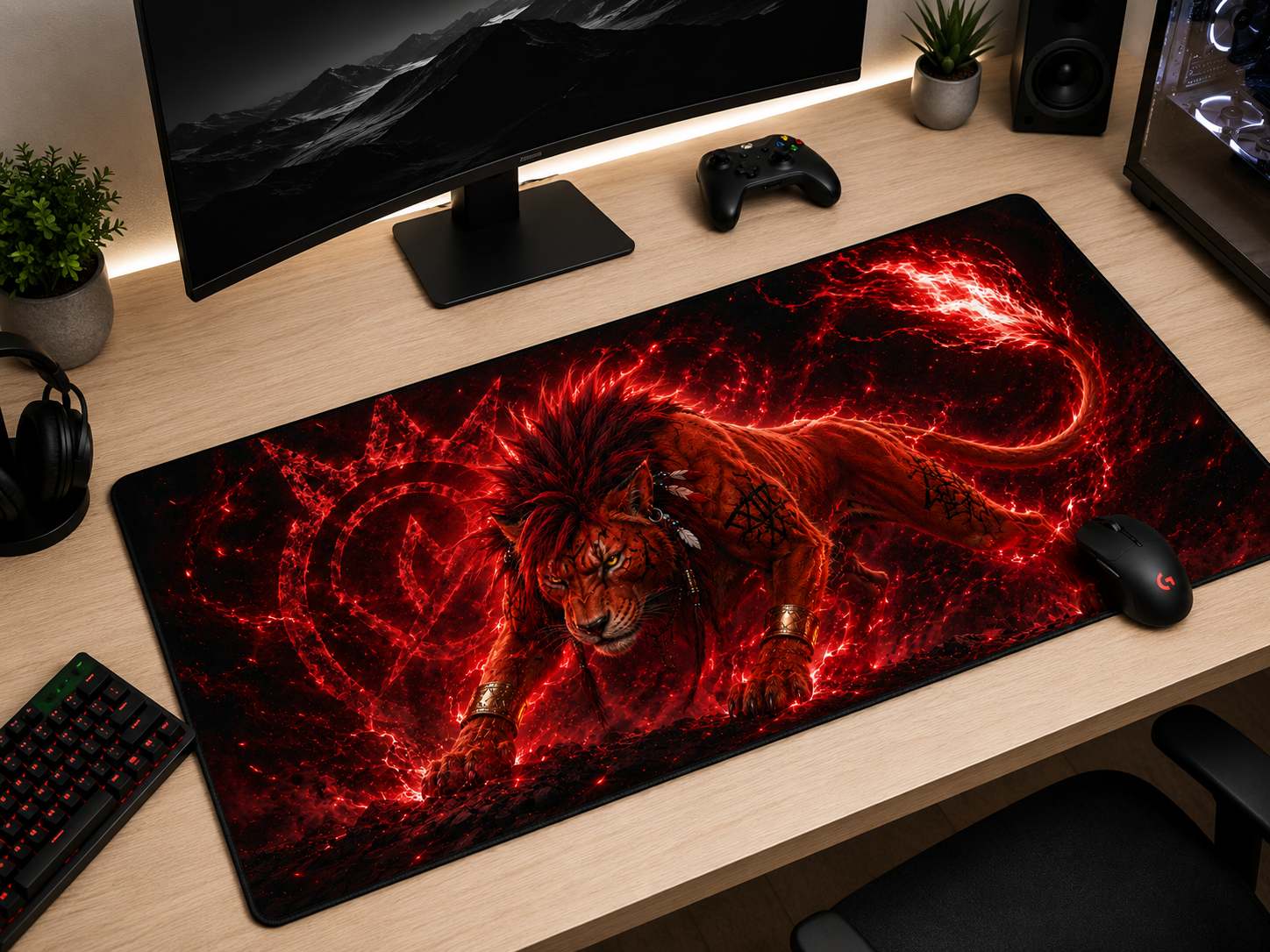 Final Fantasy VII Inspired XXL Gaming Mouse Pad 46 Non-LED