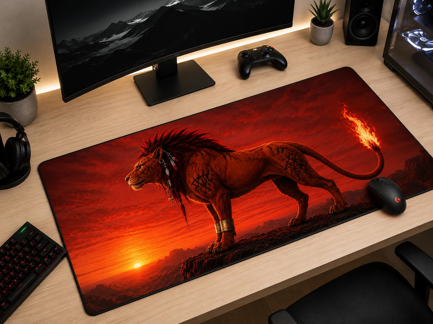 Final Fantasy VII Inspired XXL Gaming Mouse Pad 47 Non-LED