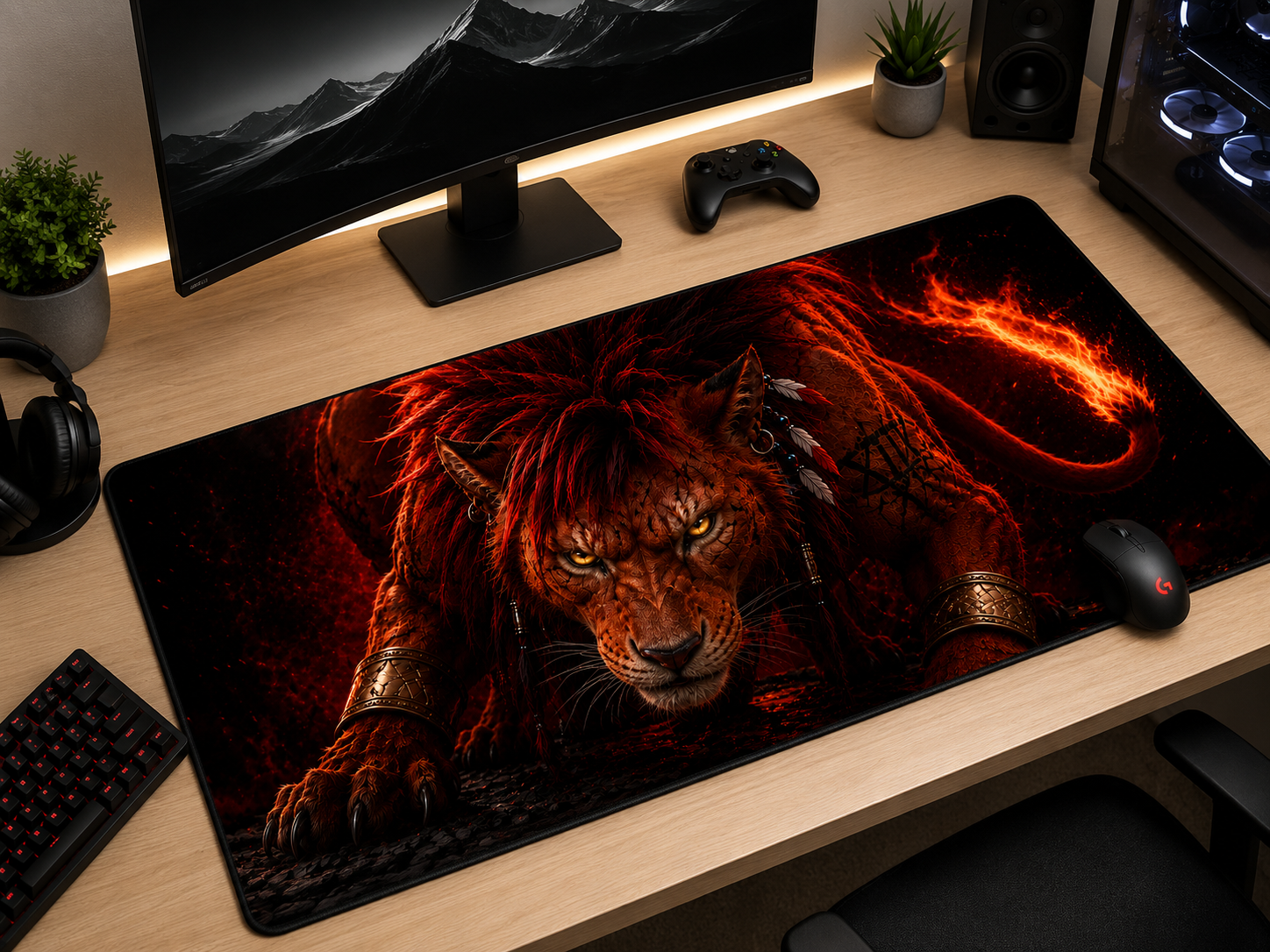 Final Fantasy VII Inspired XXL Gaming Mouse Pad 50 Non-LED