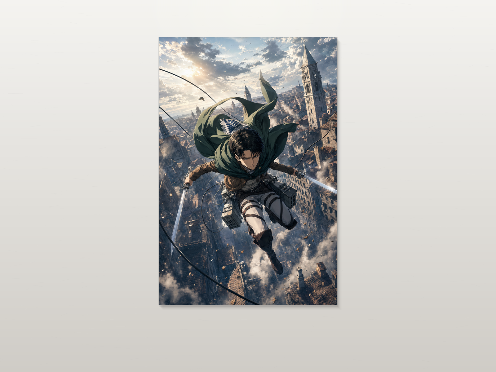 Attack on Titan inspired canvas poster artwork 01