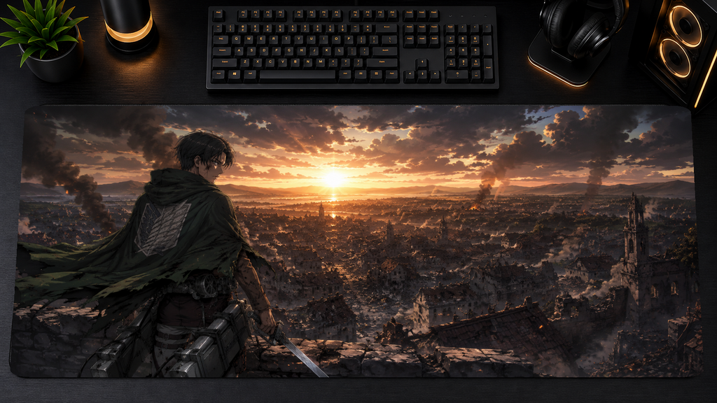 Attack on Titan inspired XXL gaming mouse pad 01 Non-LED version, 3 mm thick
