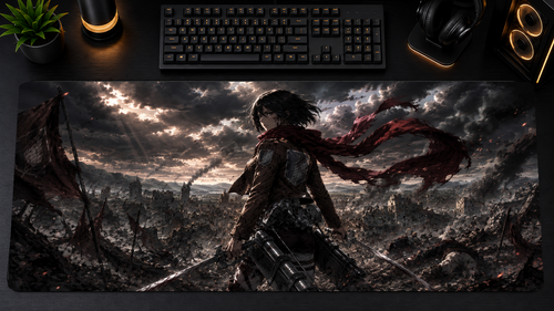 Attack on Titan inspired XXL gaming mouse pad 03 Non-LED version, 3 mm thick