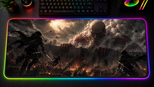 Attack on Titan inspired XXL RGB LED gaming mouse pad 04, 3 mm thick