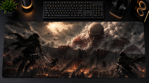 Attack on Titan inspired XXL gaming mouse pad 04 Non-LED version, 3 mm thick