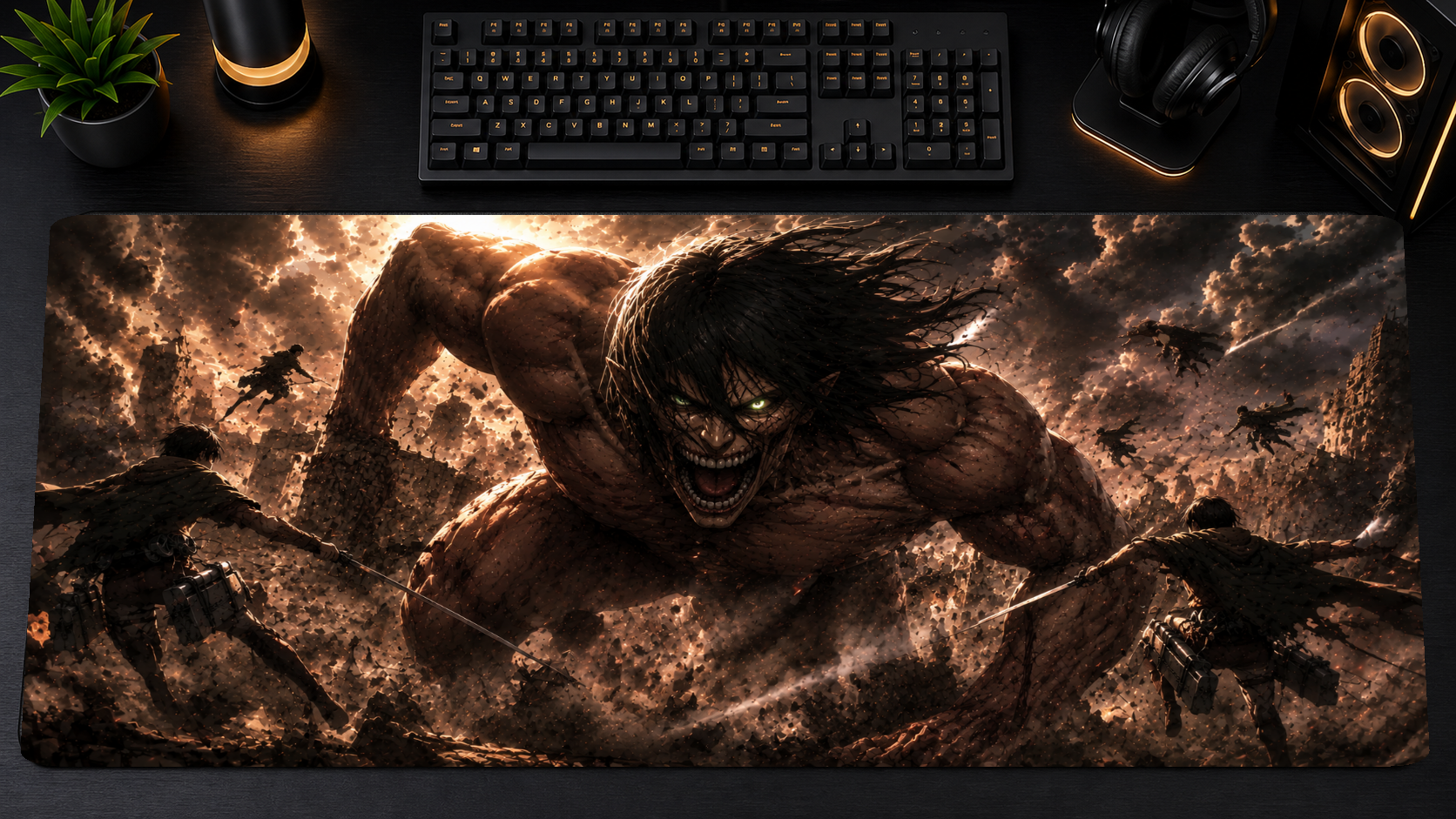 Attack on Titan inspired XXL gaming mouse pad 05 Non-LED version, 3 mm thick