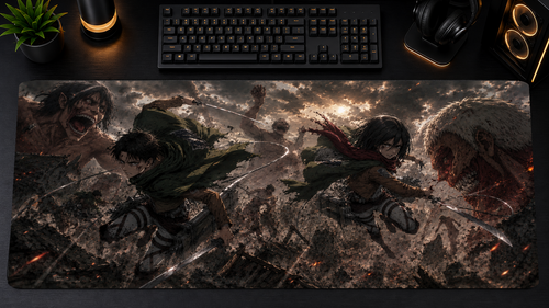 Attack on Titan inspired XXL gaming mouse pad 06 Non-LED version, 3 mm thick