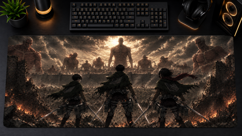 Attack on Titan inspired XXL gaming mouse pad 09 Non-LED version, 3 mm thick