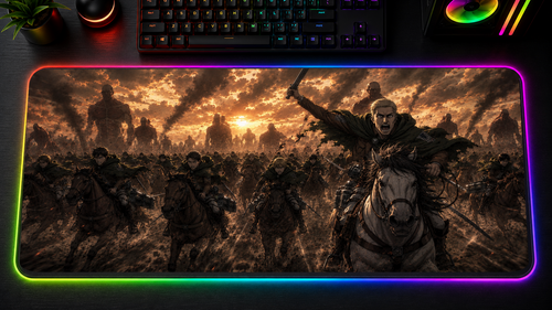 Attack on Titan inspired XXL RGB LED gaming mouse pad 10, 3 mm thick