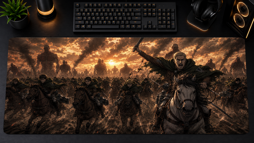 Attack on Titan inspired XXL gaming mouse pad 10 Non-LED version, 3 mm thick