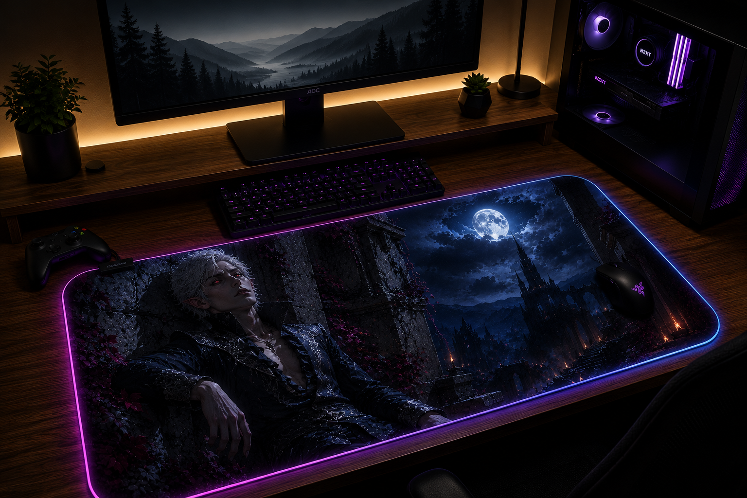 Baldur's Gate 3 Inspired XXL Gaming Mouse Pad 02 - LED