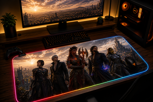 Baldur's Gate 3 Inspired XXL Gaming Mouse Pad 08 - LED