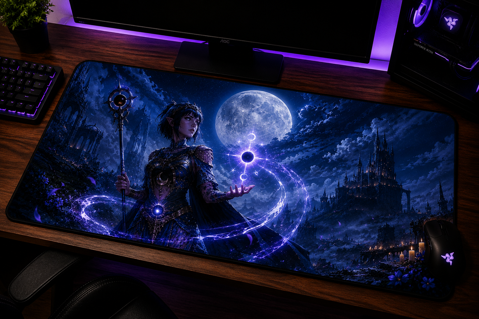 Baldur's Gate 3 Inspired XXL Gaming Mouse Pad 01 - Non-LED