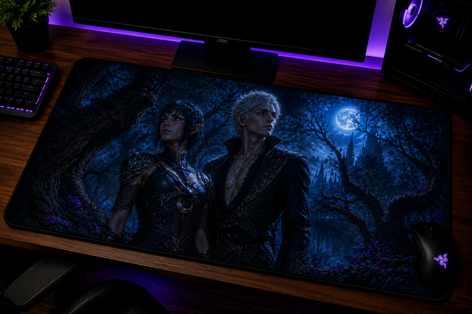 Baldur's Gate 3 Inspired XXL Gaming Mouse Pad 04 - Non-LED
