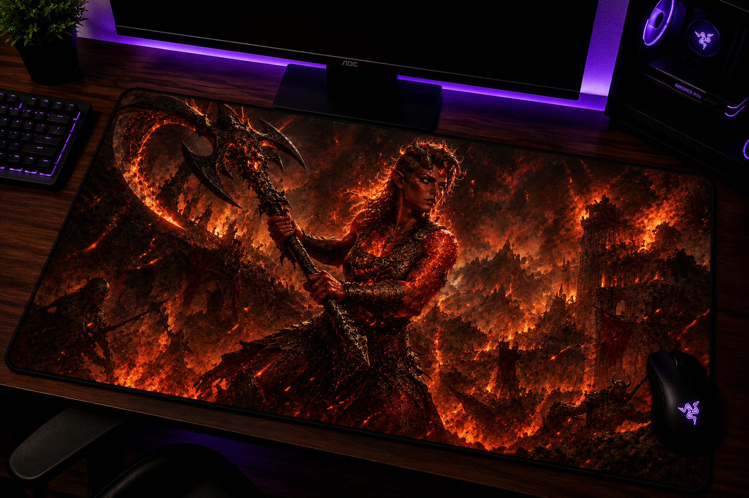 Baldur's Gate 3 Inspired XXL Gaming Mouse Pad 05 - Non-LED