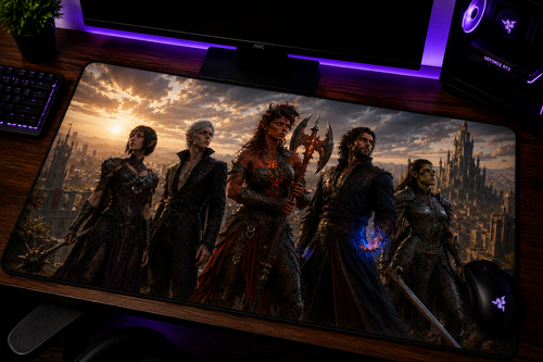 Baldur's Gate 3 Inspired XXL Gaming Mouse Pad 08 - Non-LED