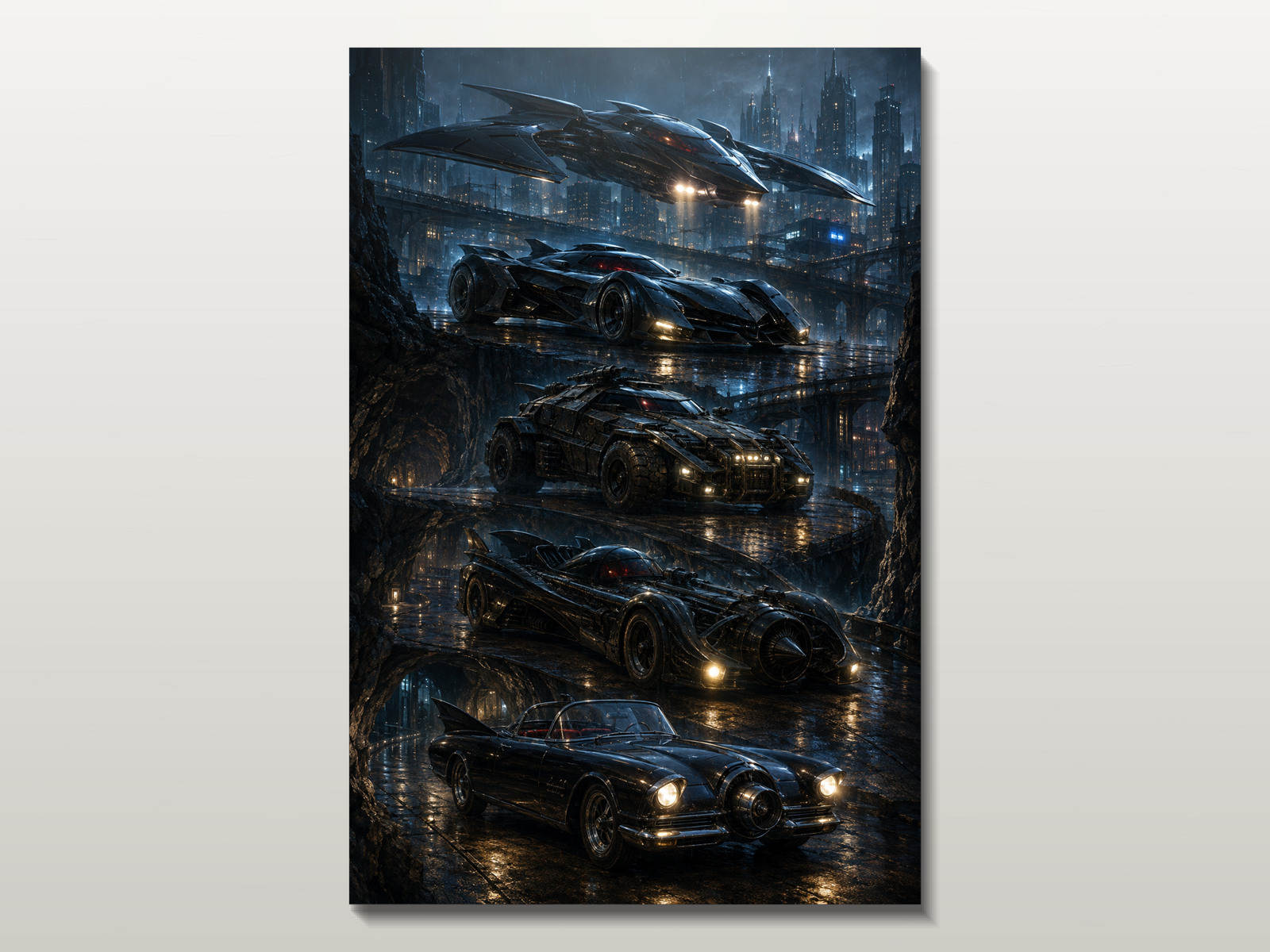 Batman Evolutions inspired canvas poster 01 clean wall art preview