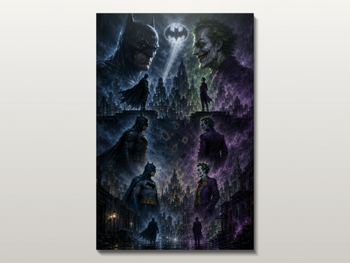 Batman Evolutions inspired canvas poster 02 clean wall art preview