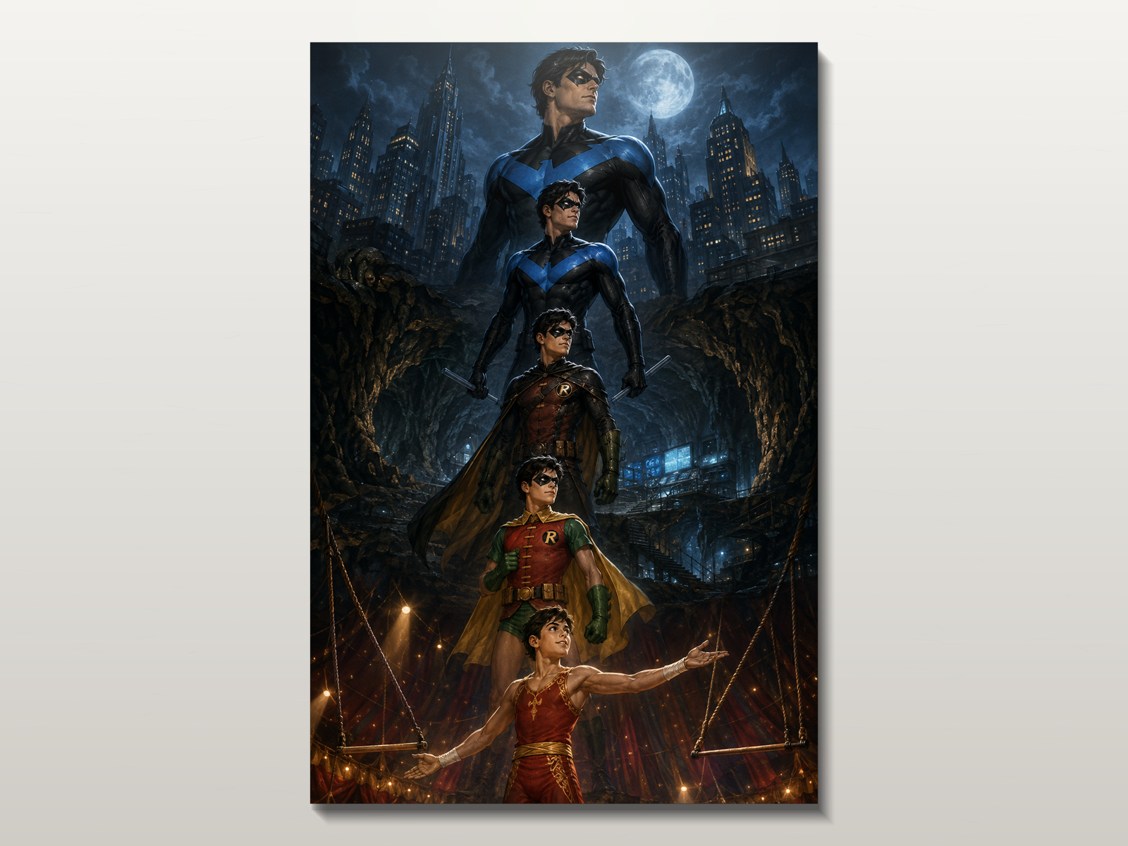 Batman Evolutions inspired canvas poster 03 clean wall art preview